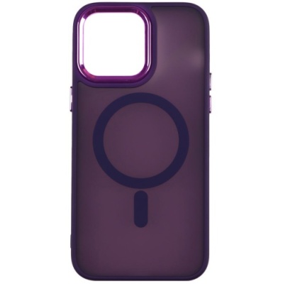 Купить чохол space tpu+pc color chrome with magsafe для apple iphone 14 pro (dark purple) онлайн