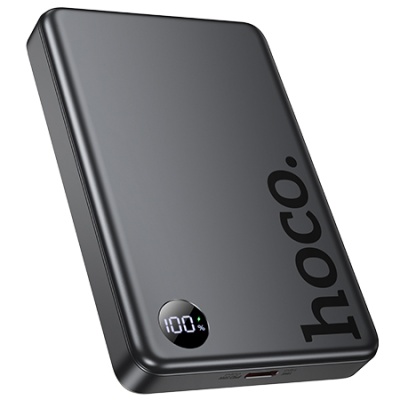 додаткова батарея power bank hoco q34 clever pd20w magnetic with digital display 10000mah (сірий) 