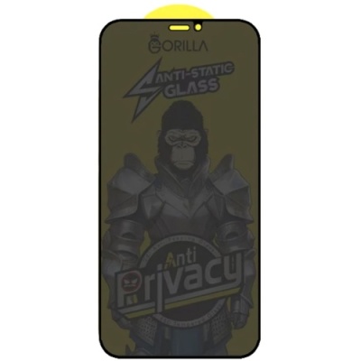 захисне скло gorilla privacy для apple iphone 12 pro max (чорний) 