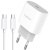 мережевий зарядний пристрій earldom es-eu4c-c 1type-c/20w/pd + (type-c - type-c) (білий) 