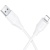 кабель hoco x124 silicone usb - lightning 2.4a/1m (білий) 