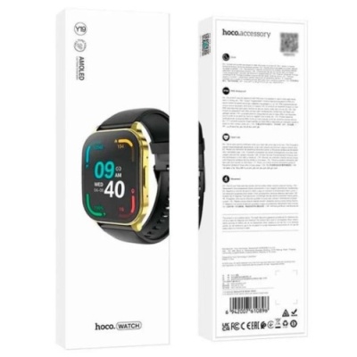 смарт-годинник hoco y19 amoled (золотий) 