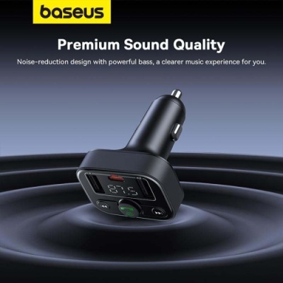 FM Модулятор Baseus (C10762300113-00) S-09 Lite Series Car FM Transmitter Cluster 35W (Чорний)