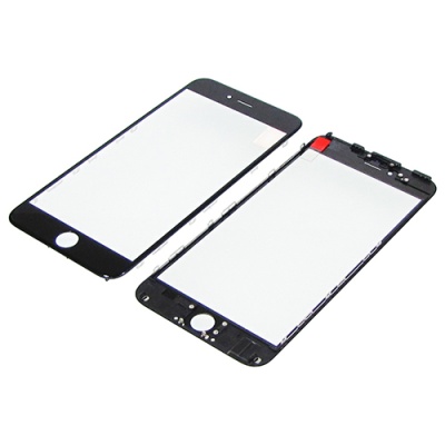 скло тачскріна для apple iphone 6 plus чорне з рамкою и oca плівкою high copy