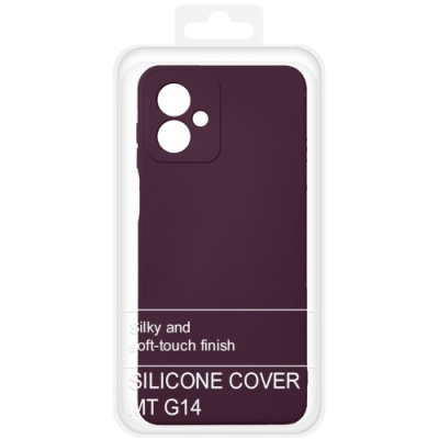 Купить силіконовий чохол soft silicone case для motorola g14 (бордовий) онлайн