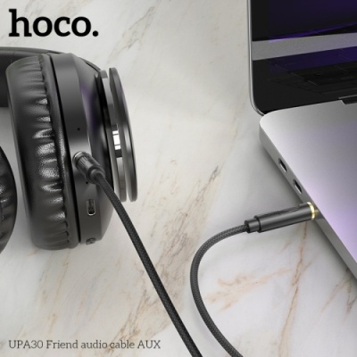кабель aux hoco upa30 1m (чорний) 