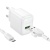 Мережевий Зарядний Пристрій Borofone BAS42A 1USB/18W/QC3.0 + (USB - MicroUSB) (Білий) мережевий зарядний пристрій borofone bas42a 1usb/18w/qc3.0 + (usb - microusb) (білий)