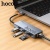 USB HUB Hoco HB52 Type-C 8-in-1 (HDTV+RJ45-100Mbps+SD/TF+PD+Type-C3.0+USB3.0*2) (Сірий) usb hub hoco hb52 type-c 8-in-1 (hdtv+rj45-100mbps+sd/tf+pd+type-c3.0+usb3.0*2) (сірий)