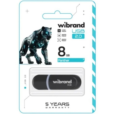 usb флеш-накопичувач wibrand 8gb panther (чорний) 