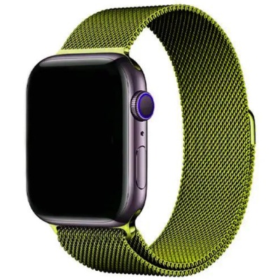 ремінець для apple watch milanese loop 38/40/41 mm (салатовий) 