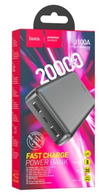 додаткова батарея power bank hoco j100a high-ranking 20000 mah (чорний) 