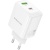 мережевий зарядний пристрій borofone bn30 1usb/18w/qc3.0 + 1type-c/45w/pd (білий) 