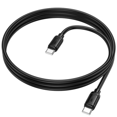 кабель hoco x115 60w type-c - type-c 1m (чорний) 