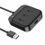 usb hub hoco hb31 easy 4-in-1 converter (usb to usb2.0*4) 1,2m. black 