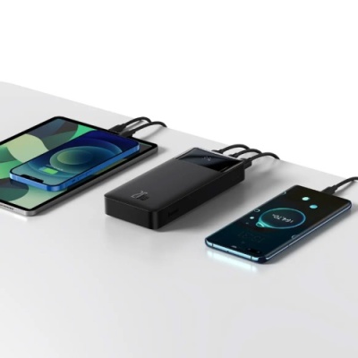 додаткова батарея power bank baseus bipow digital display 20w 20000mah black (ppdml-m01) 