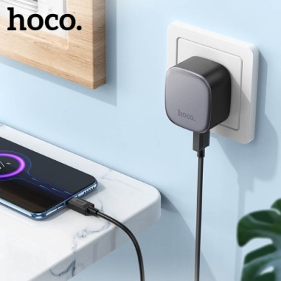 мережевий зарядний пристрій hoco cs34a 2usb/18w/qc3.0 (чорний) 