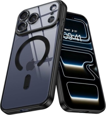 Купить чохол tpu metallic full camera with magsafe для apple iphone 17 pro max (black) онлайн