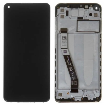 дисплей для xiaomi redmi note 9, redmi 10x 4g з чорним тачскріном і рамкою original prc