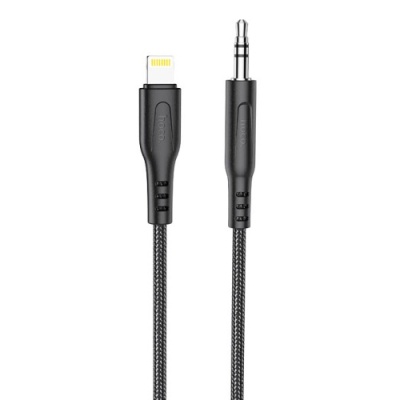 кабель aux hoco upa18 3.5mm(male) - lightning(male) 1m (чорний) 