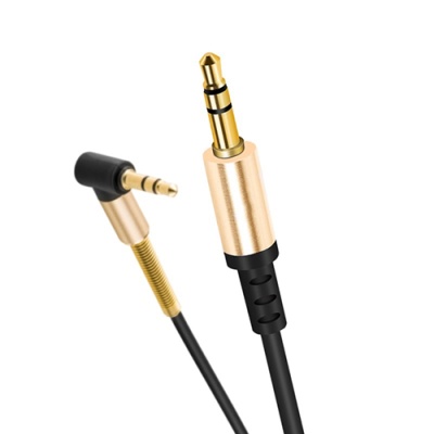 кабель aux hoco upa02 spring audio 1m (чорний) 