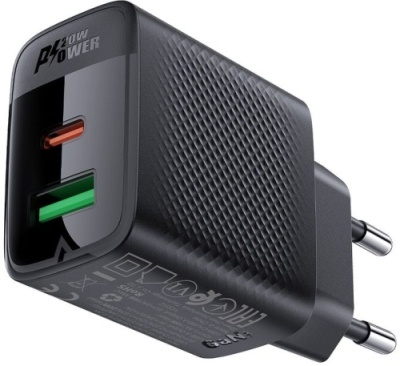 мережевий зарядний пристрій acefast a78 pd20w (1usb/1type-c) (чорний) 