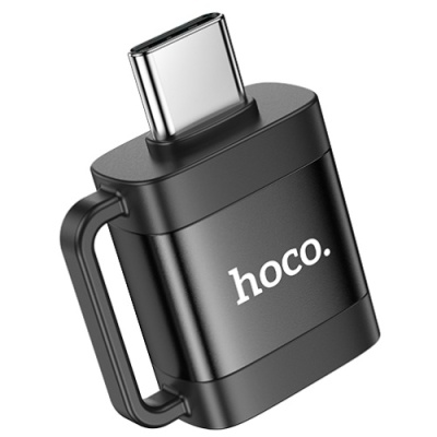 перехідник hoco ua31c type-c-usb (чорний) 