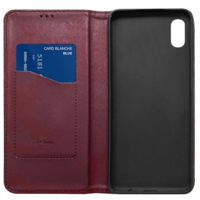 Купить чохол-книжка leather fold для zte blade a3 2020 (темно-червоний) онлайн