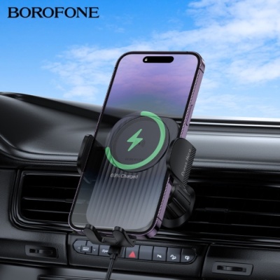 Автотримач Borofone BH221 Air Outlet Wireless Charger 15W (Black)