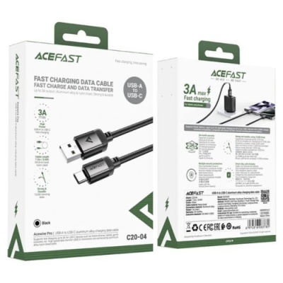 кабель acefast c20-04 usb - type-c (1.2м) (чорний) 