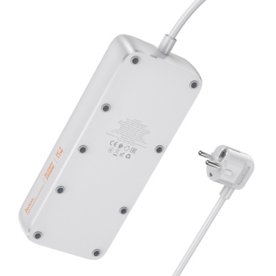мережевий подовжувач hoco ac21 (3usb/1type-c/4xsocket) 1,5м (чорний) 