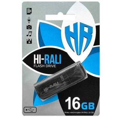 usb флеш-накопичувач hi-rali taga 16gb (чорний) 