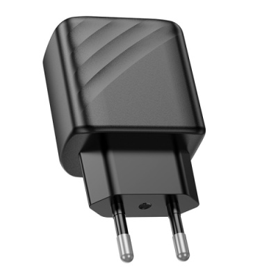 мережевий зарядний пристрій hoco cs21a 1usb/18w/qc3.0 (чорний) 