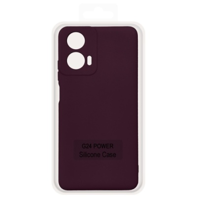 Купить чохол soft silicone case full для motorola g24 power (бордовий) онлайн