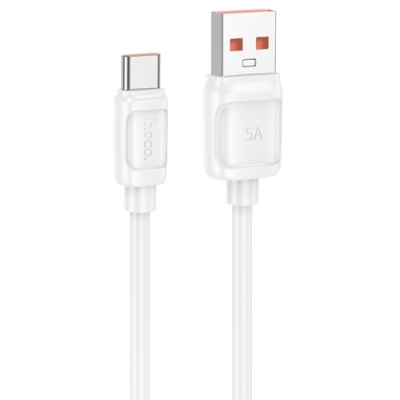 кабель hoco x115 surpass 100w usb - type-c 1m (бiлий) 
