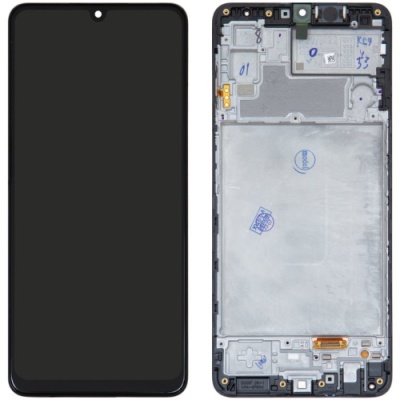 дисплей для samsung m225 galaxy m22, чорний, з рамкою, high copy, (oled)