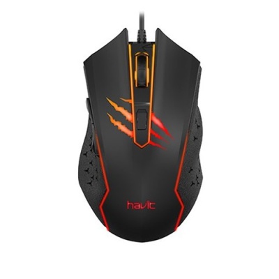 мишка дротова havit hv-ms1027 black-orange 