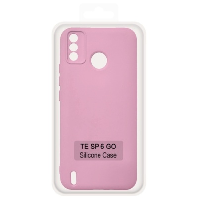 Купить чохол soft silicone case full для tecno spark 6 go (рожевий) онлайн