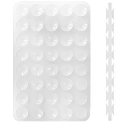 Купить силіконова тримач-присоска двостороння для телефону double side silicone (100*64мм) (прозорий) онлайн