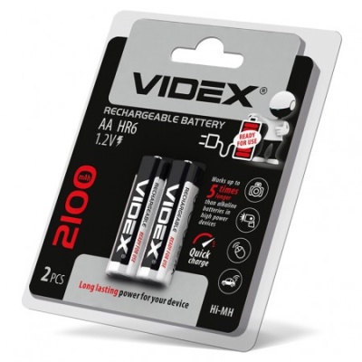 акумулятор videx 2100 aa (2шт) 