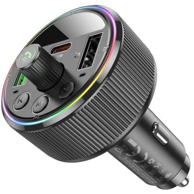 FM Модулятор Hoco E82 (PD30W+QC3.0) (Чорний)