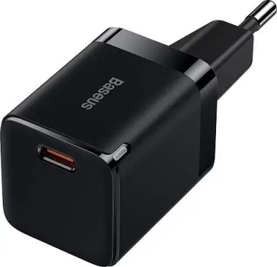 мережевий зарядний пристрій baseus gan3 fast charger eu (ccgn010101) 1type-c/30w/pd (чорний) 