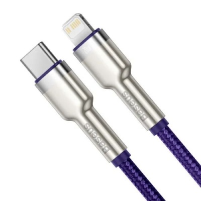 кабель baseus cafule metal (pd) type-c - lightning pd20w/2m (catljk-b05) (purple) 