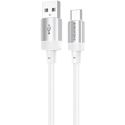 кабель borofone bx108 silicone usb - type-c 3a/1m (білий) 