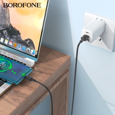 кабель borofone bx113 silicone usb - type-c 3a/1m (чорний) 