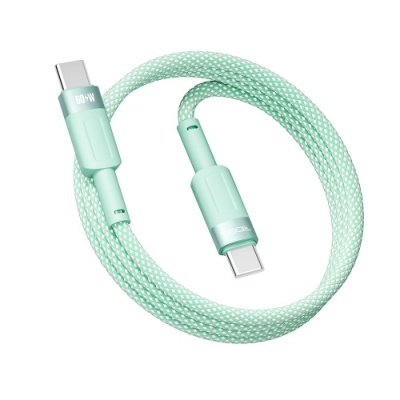 кабель ridea rc-cp43 colorpro type-c - type-c 60w 1.2m (зелений) 