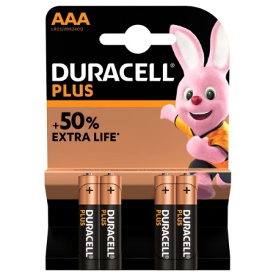 батарейка duracell lr3 plus +50% extra life aaa bl 4 