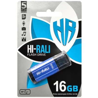 usb флеш-накопичувач hi-rali rocket 16gb (синій) 