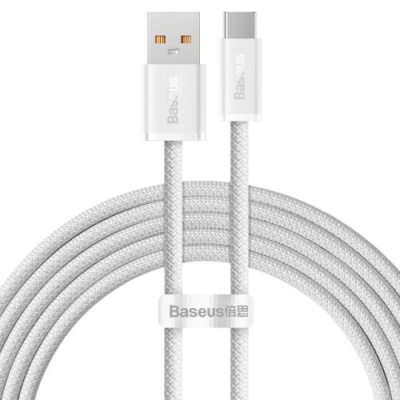 кабель baseus dynamic series fast charging usb - type-c 100w (cald000702) (2m) (white) 
