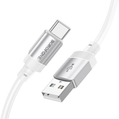 кабель borofone bx108 silicone usb - type-c 3a/1m (білий) 
