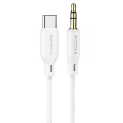 кабель aux borofone bl18 3.5mm(male) - type-c(male) 1m (білий) 